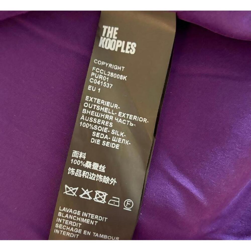 Women’s Silk Button-Up Shirt The Kooples Purple Size EU 1 (US XS/S) - Picture 3 of 11